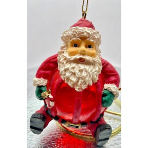 Vintage Santa Claus Glass Body Ornament 2" x 3"